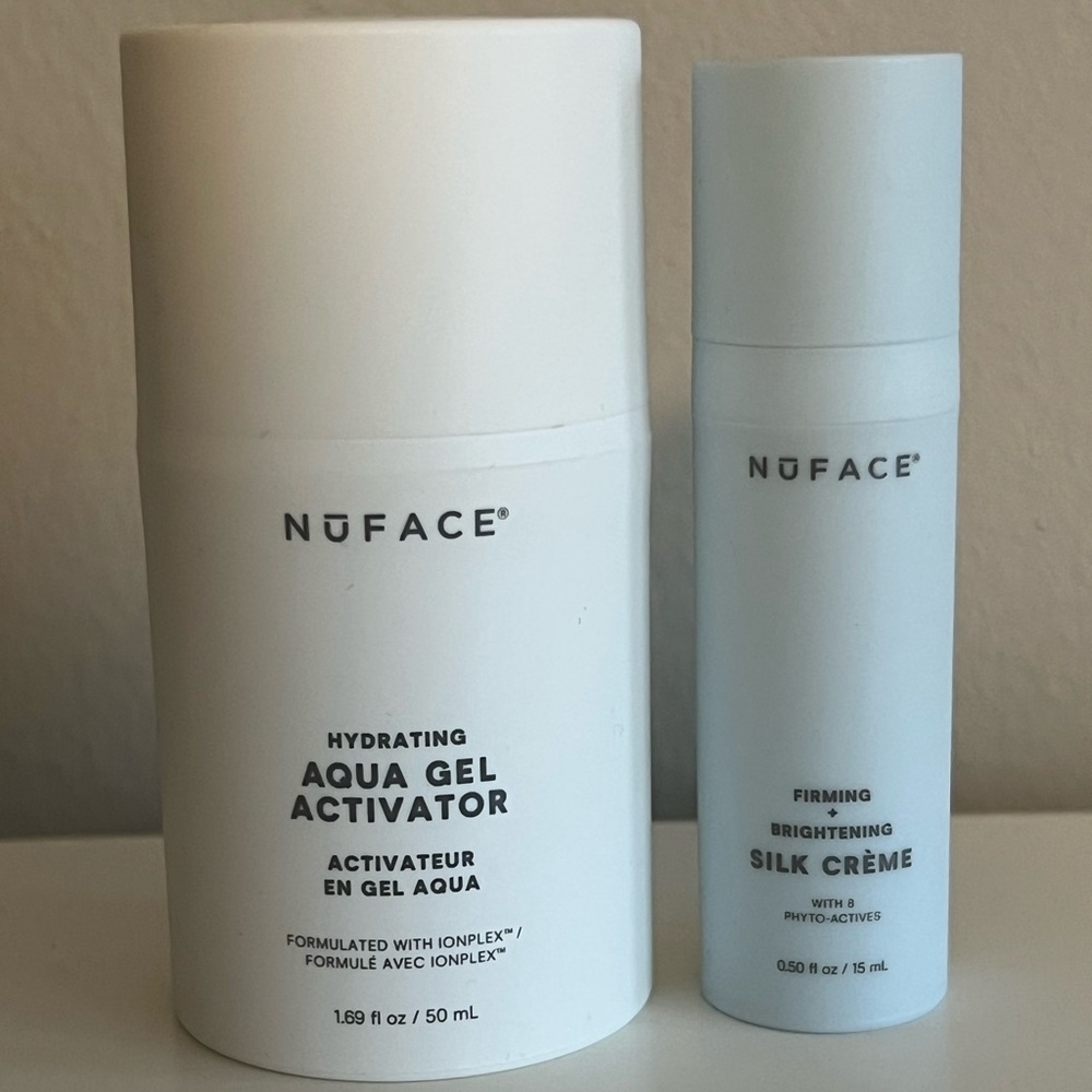 NuFACE Hydrating Aqua Gel Activator and Firming Silk Crème Set - Brand New